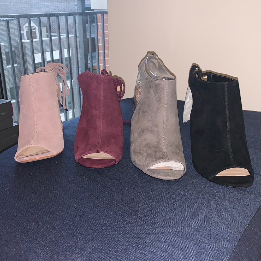 Suede Open Toe & Heel Tie Up